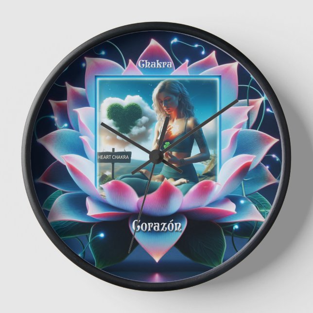 Reloj Chakra del Corazón (Anahata) (Anverso)