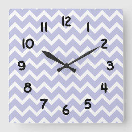 Reloj Chevron blanco morado de lavanda