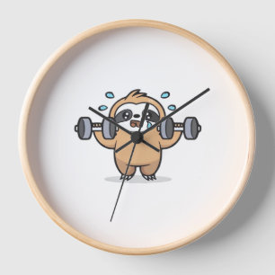 Reloj Chibi Sloth Gym Fail - Cute Kawaii Funny Workout A