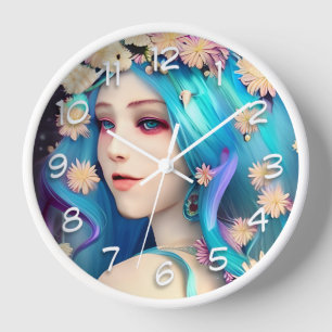 Reloj Chica Etérea Bonita con Flores  