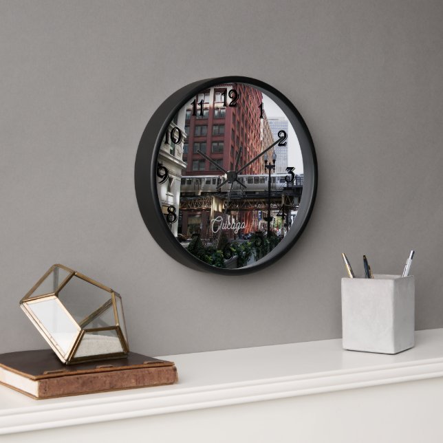 Reloj Chicago Elevated Loop Train (Oficina)