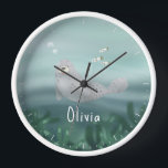 Reloj Chicas cortan azul bajo el mar Seal Kids<br><div class="desc">Este bonito diseño de reloj infantil incluye un ilustracion de focas oceánicas con peces, algas y un fondo de olas azules. También hay espacio disponible las 24 horas para añadirle su propia personalización: un nombre en una tipografía caprichosa. El azul verde azulado perfecto bajo el mar para cualquier niño o...</div>