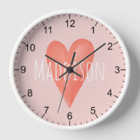 Chicas Cute Whimsical Acuarela Pink Hearts Kids