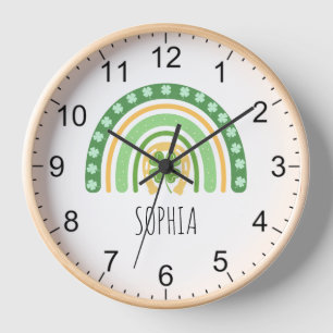 Reloj Chicas de Patrick's Rainbow y Name Clock