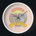 Reloj Chicas Gilmore | Festival Stars Hollow de Otoño<br><div class="desc">Disfrute del ambiente acogedor y pintoresco de otoño en el Stars Hollow con este vibrante diseño del festival de otoño. Con su cenador,  decoraciones de otoño y encantadoras tiendas,  esta obra representa el espíritu de comunidad y celebración que adoran los aficionados.</div>