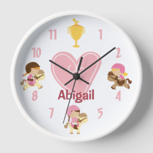 Reloj Chicas y ponis personalizados caballo de corazón r