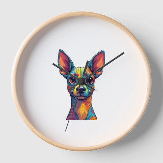 Reloj Chihuahua  Abstract Painting  Colour  Cute Dog (5)