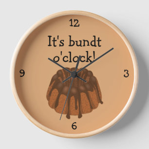 Reloj Chocolate Bundt O'Clock cocina personalizado temát