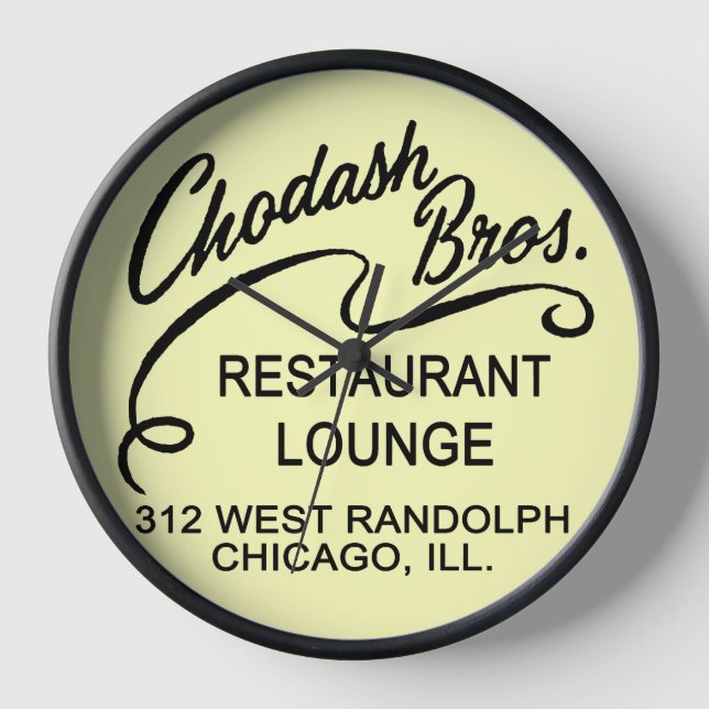 Reloj Chodash Bros. Restaurante, Chicago, Illinois (Anverso)