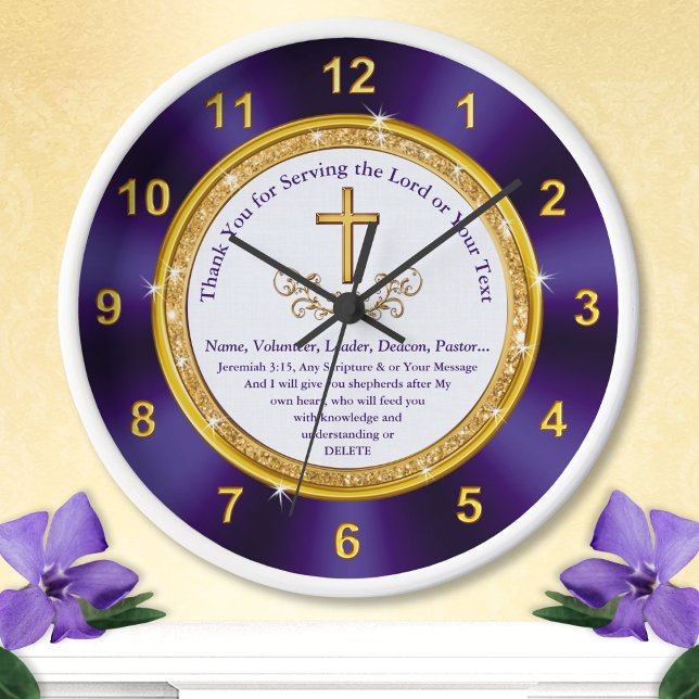 Reloj Christian Gracias A Los Regalos. Profesor, Pastor, (Bible Verse Clocks. Great, Gifts for Church Leaders. Gifts for Deacons and Choir Director Gifts. )