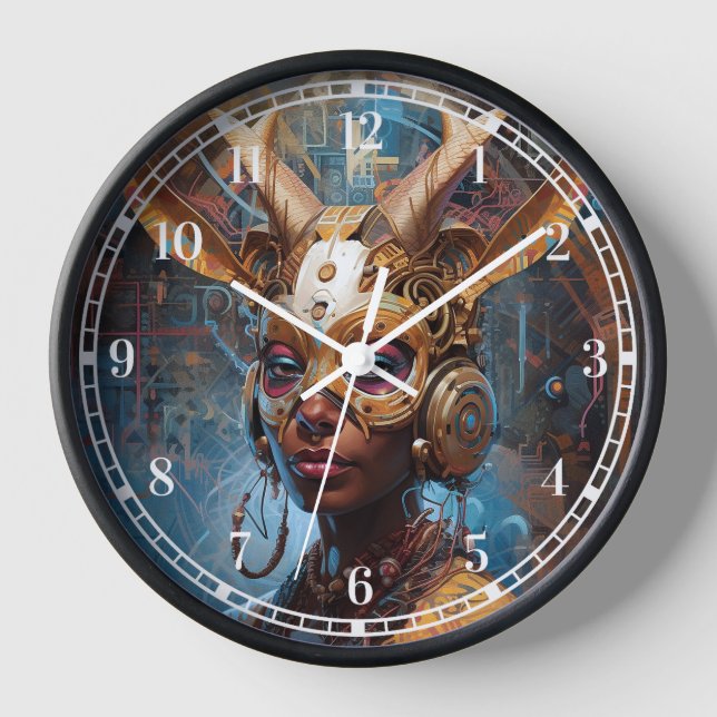 Reloj Ciberpunk de ciencia ficción Antelope Headdress (Anverso)