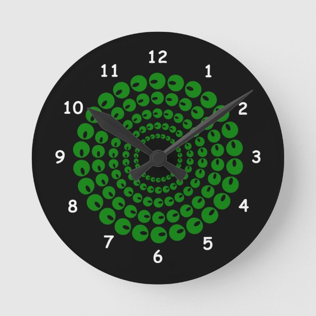 Reloj - Círculos verdes concéntricos de cuentas en (Anverso)