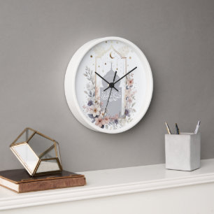 Reloj Cita del Corán islámico floral acuarela