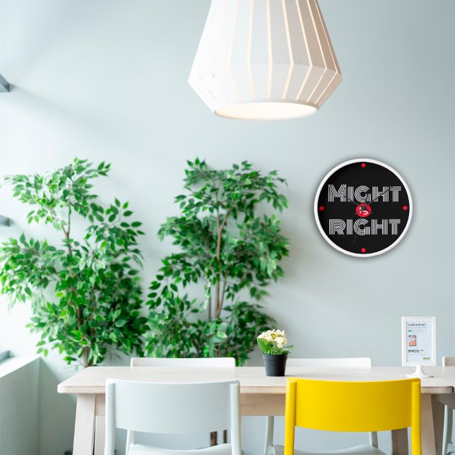 Reloj Cita roja blanca negra de la tipografía (Subido por el creador)