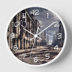 Reloj Ciudad abandonada   Mundo Distópico Post Apocalips