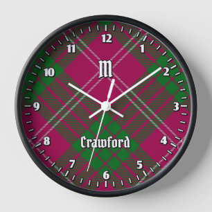 Reloj Clan Crawford Tartan Large Clock