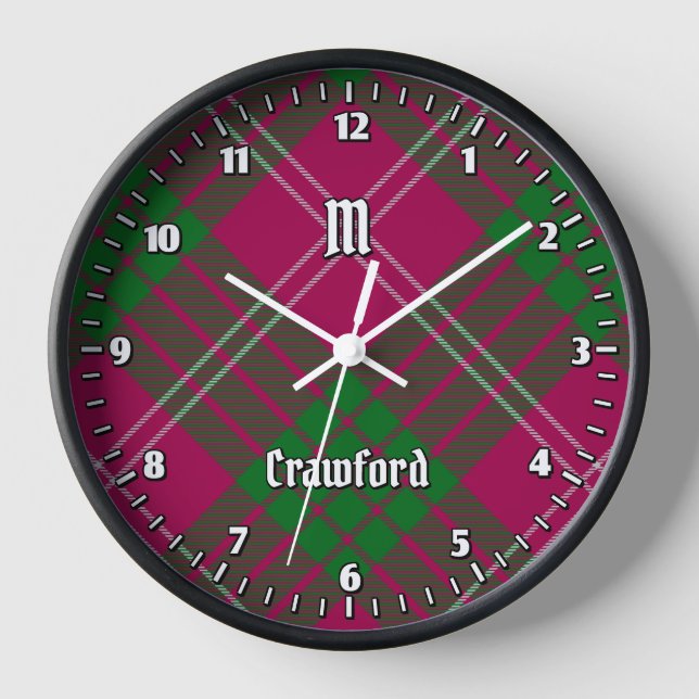 Reloj Clan Crawford Tartan Large Clock (Anverso)