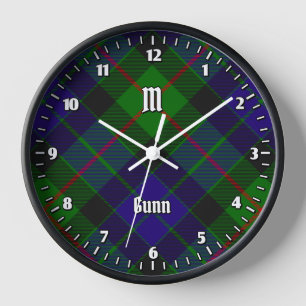 Reloj Clan Gunn Tartan Large Clock