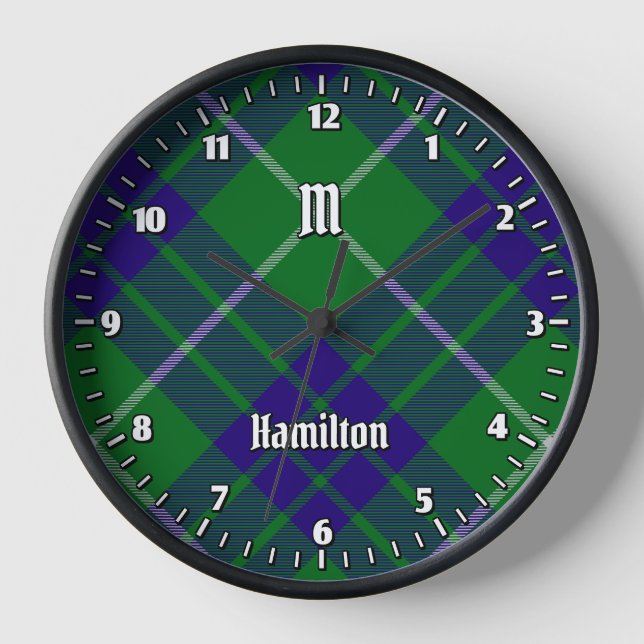 Reloj Clan Hamilton Hunting Tartan Large Clock (Anverso)
