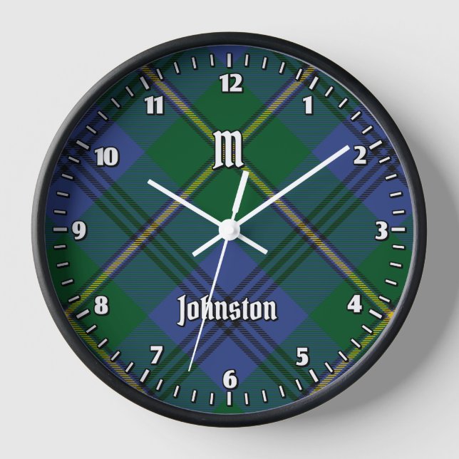 Reloj Clan Johnston Tartan Large Clock (Anverso)