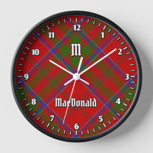 Reloj Clan MacDonald de Keppoch Tartan Large Clock