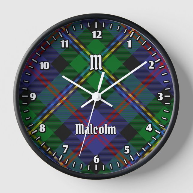 Reloj Clan Malcolm Tartan (Anverso)