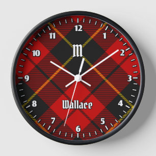Reloj Clan Wallace Tartan Large Clock