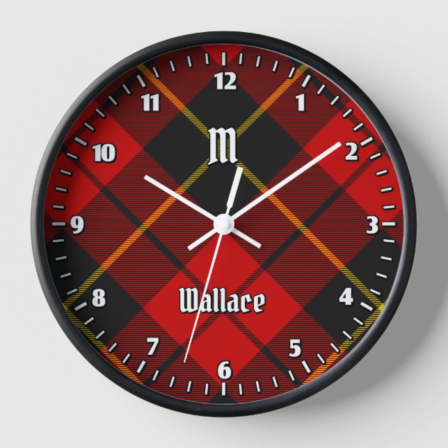 Reloj Clan Wallace Tartan Large Clock (Anverso)