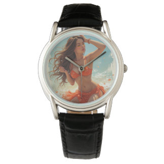 Reloj clásico de cuero negro (C.C.)