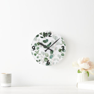 RELOJ CLÁSICO DE LA PARED DE LA RAMA BOTÁNICA
