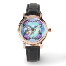 Reloj clásico de las mujeres de colibrí