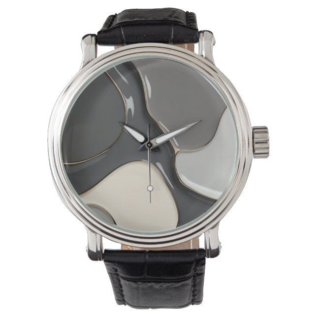 Reloj clásico en un gráfico abstracto elegante (Anverso)