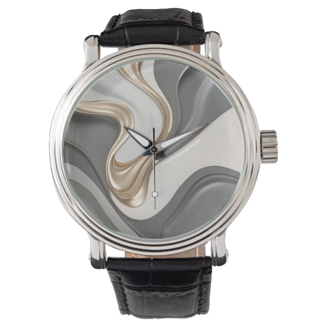 Reloj clásico en un gráfico abstracto elegante (Anverso)