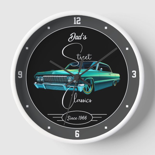 Reloj Clásicos de la calle Chevy Sixties Car Cualquier n (Anverso)