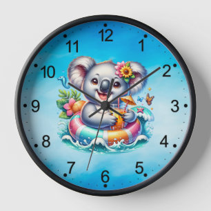 Reloj Clipart de sublimación de koala de verano-97702