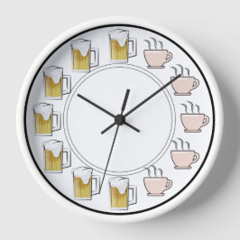 Reloj Clock divertido de cerveza y café