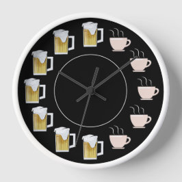 Reloj Clock divertido de cerveza y café
