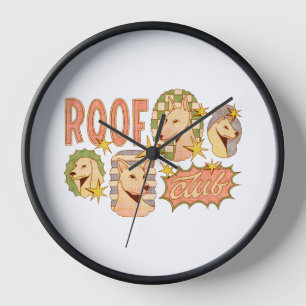 Reloj Club de techo / Ilustraciones de perro