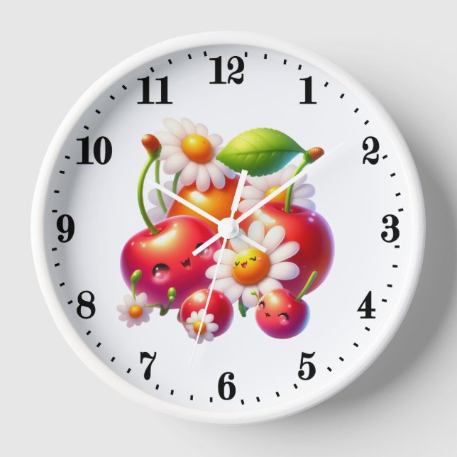 Reloj Cocina para los amantes del cerezo (Anverso)