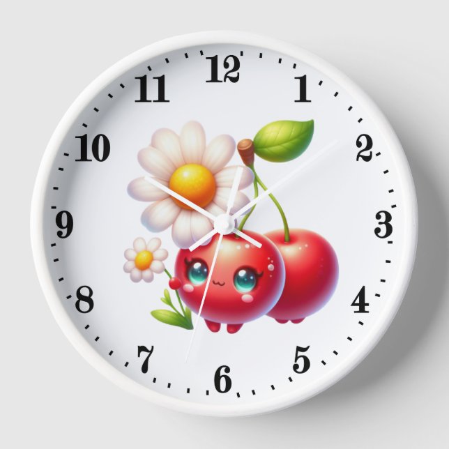 Reloj Cocina para los amantes del cerezo (Anverso)