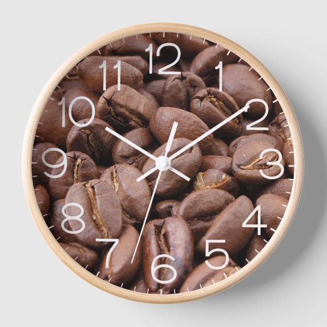 Reloj Coffee Bean Clock - siempre es hora de tomar café (Anverso)