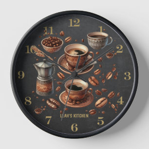 ☕ Reloj Coffeecore Café Memes Pizarra de Barista