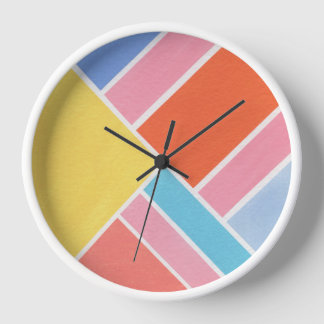 Reloj Cojín decorativo Formas de verano de bloques de co