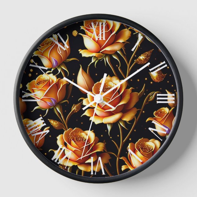 Reloj Colección de Rosas Big Gold de lujo de moda (Anverso)