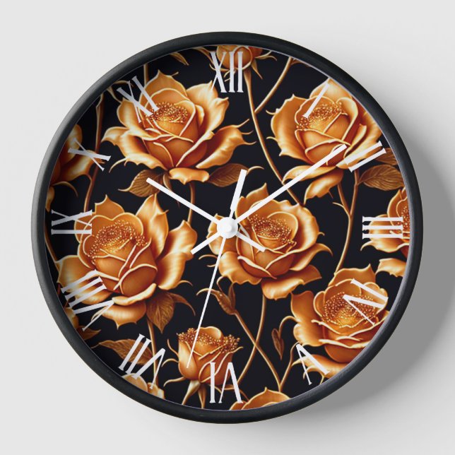 Reloj Colección de Rosas Boho Gold de lujo de moda (Anverso)
