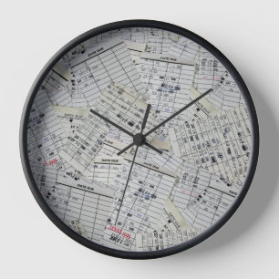 Reloj Colección de tarjetas de biblioteca antigua