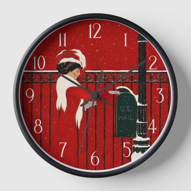 Reloj Coles Phillips "Fadeaway Girl" Navidad (Anverso)