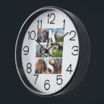 Reloj Collage de fotos de regalo de parejas recién casad<br><div class="desc">Collage de fotos de regalo de parejas recién casadas personalizado</div>