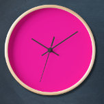 Reloj Color sólido neón rosado<br><div class="desc">Color sólido neón rosado</div>