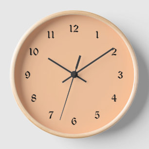 Reloj color sólido pastel dorado